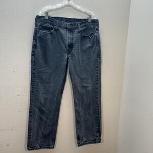 Levis 514 Jeans Men 38x30 (38x30) Black Denim Slim Straight‎ Leg Dark Wash